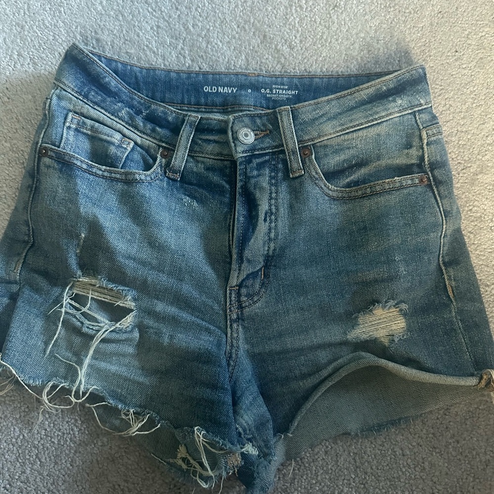 Old Navy Women's Distressed Blue Jean Shorts